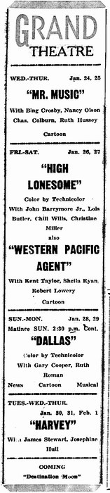 Washington Theatre - Old Ad (newer photo)